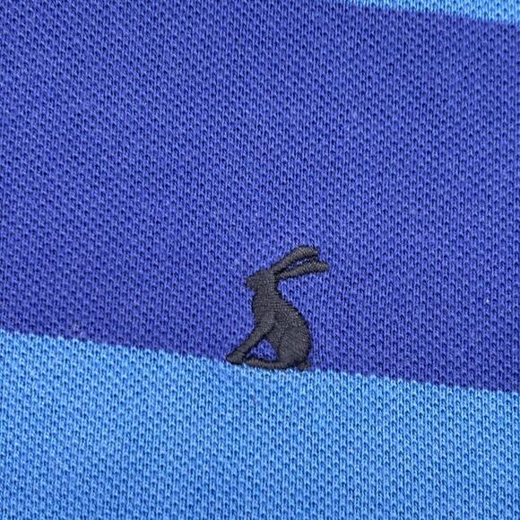 Joules Filbert Polo Shirt Mens Size US L Blue Stripe Cotton Classic Fit UK XL - Picture 4 of 15